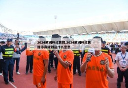 2024欧洲杯红黄牌,2024欧洲杯红黄牌停赛规则是什么意思