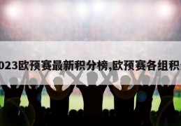 2023欧预赛最新积分榜,欧预赛各组积分